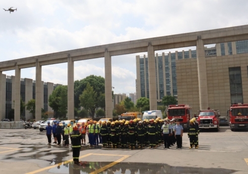 浙江hy3380cc海洋之神参与嘉善县消防联合演习活动